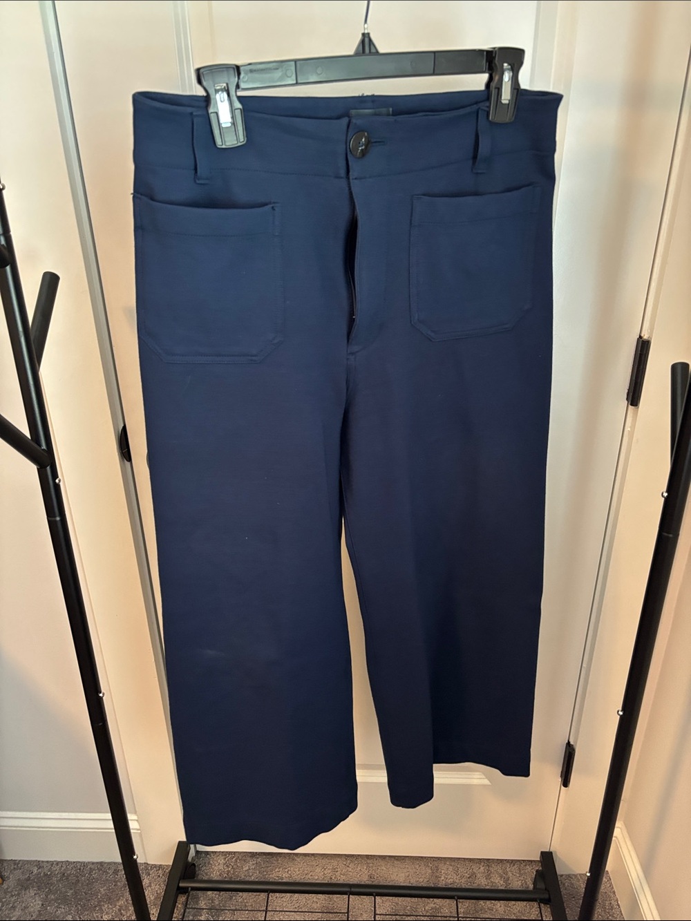 Maeve Colette Navy Wide-Leg Pants